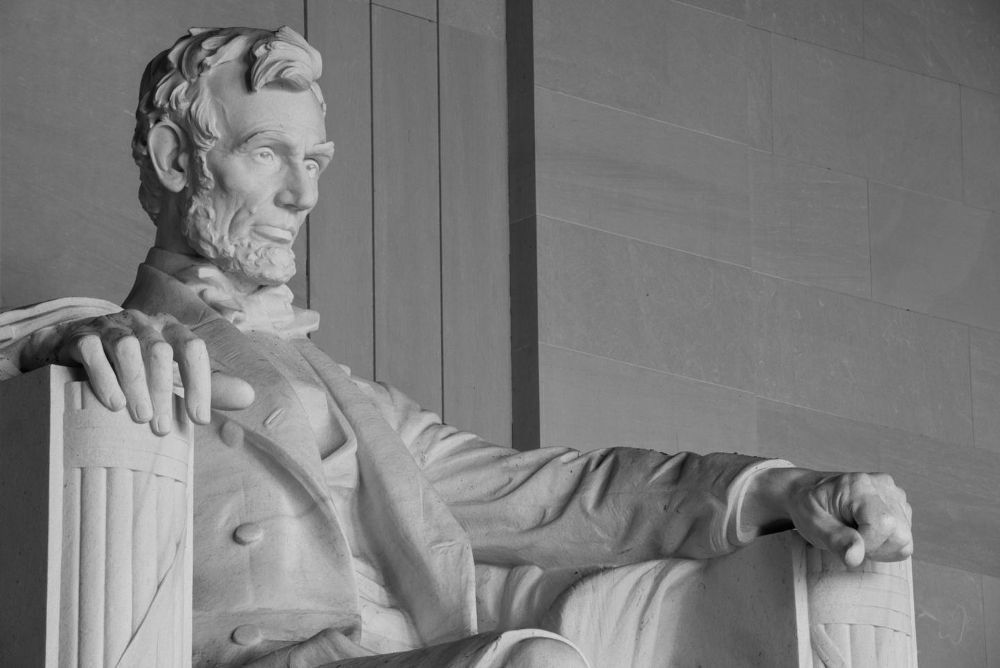 Abraham Lincoln statue at Lincoln Memorial Washington DC